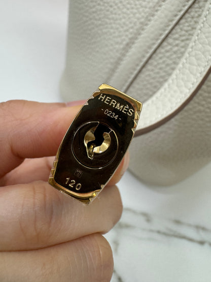 HERMES Picotin 18 奶昔白金扣 Craie GHW