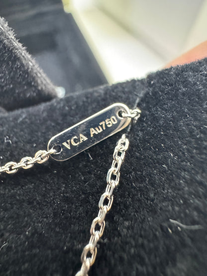 VCA Vintage Alhambra Necklace 鐳射白金色