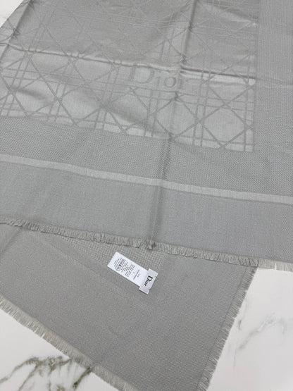 DIOR Cannage 140cm Scarf 銀色