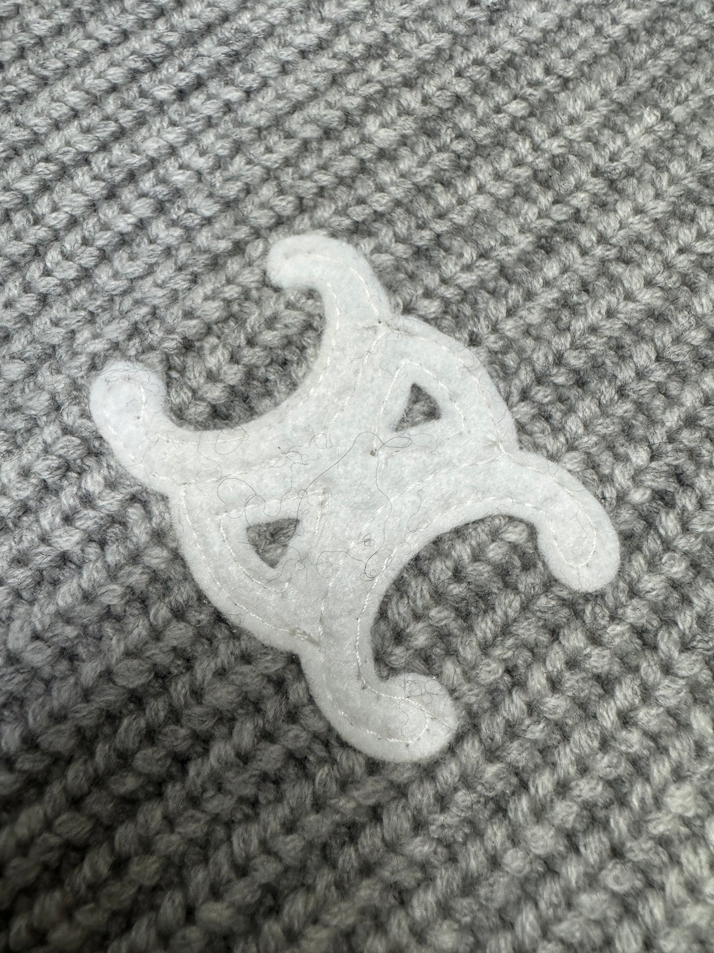 CELINE 灰色凱旋門 100% Cashmere 圍巾