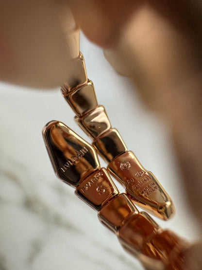 BVLGARI Serpenti 蛇骨戒指 玫瑰金