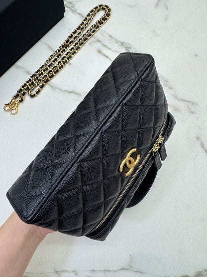 CHANEL 25P 拉絲金扣 LP盒子包