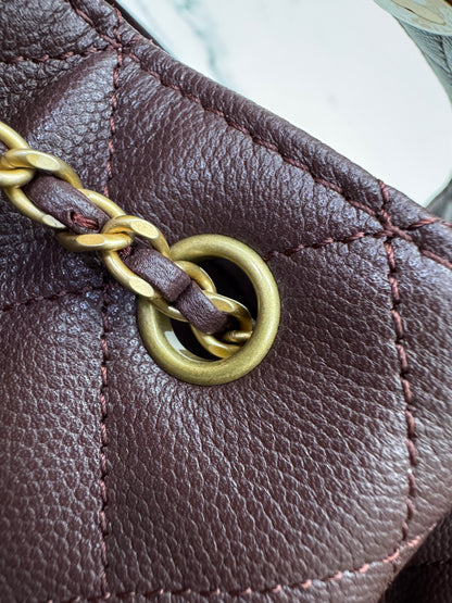 CHANEL 25Bag 荔枝牛皮 Small Chocolate