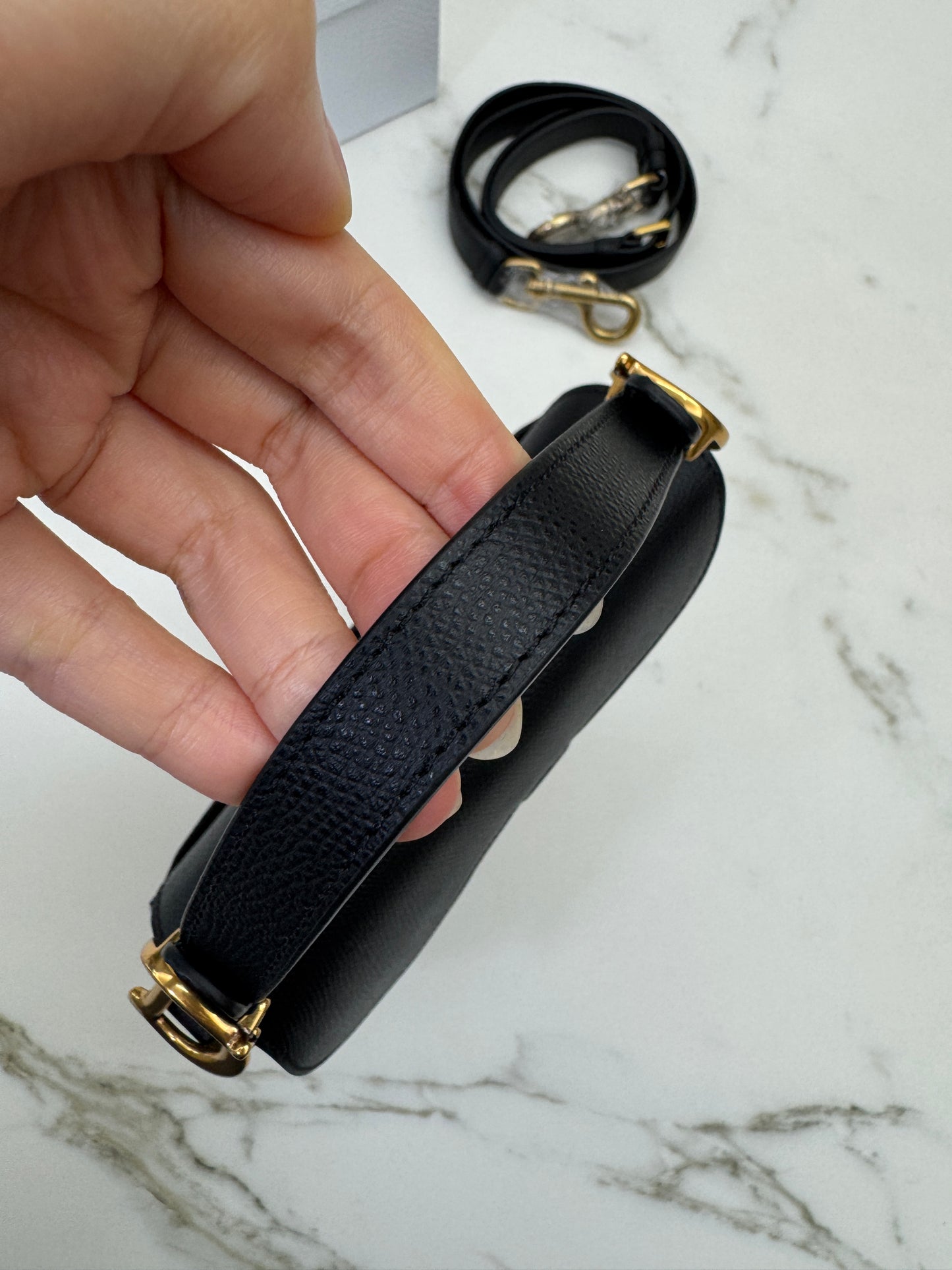 DIOR Saddle Small 黑色掌紋皮 Black Calfskin