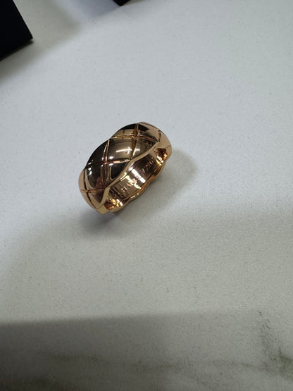 CHANEL Coco Crush 寬版戒指 玫瑰金