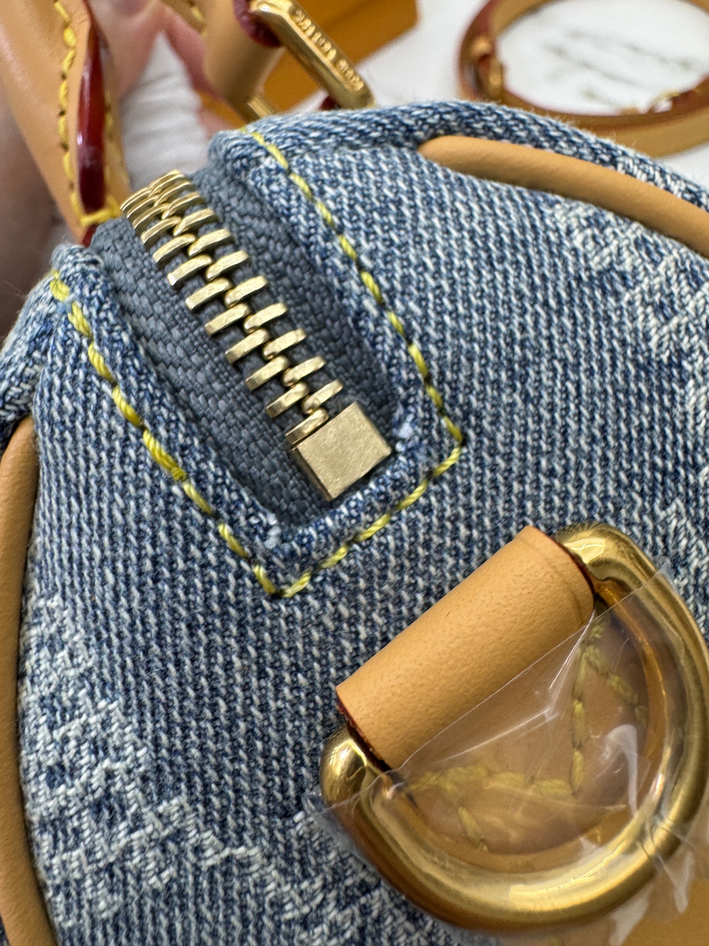 LV Nano Speedy 棋盤格牛仔