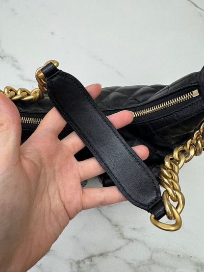 CHANEL 25C 多口袋Hobo 黑色