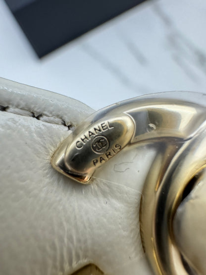 CHANEL Mini 31Bag 油蠟羊皮 白色 新版