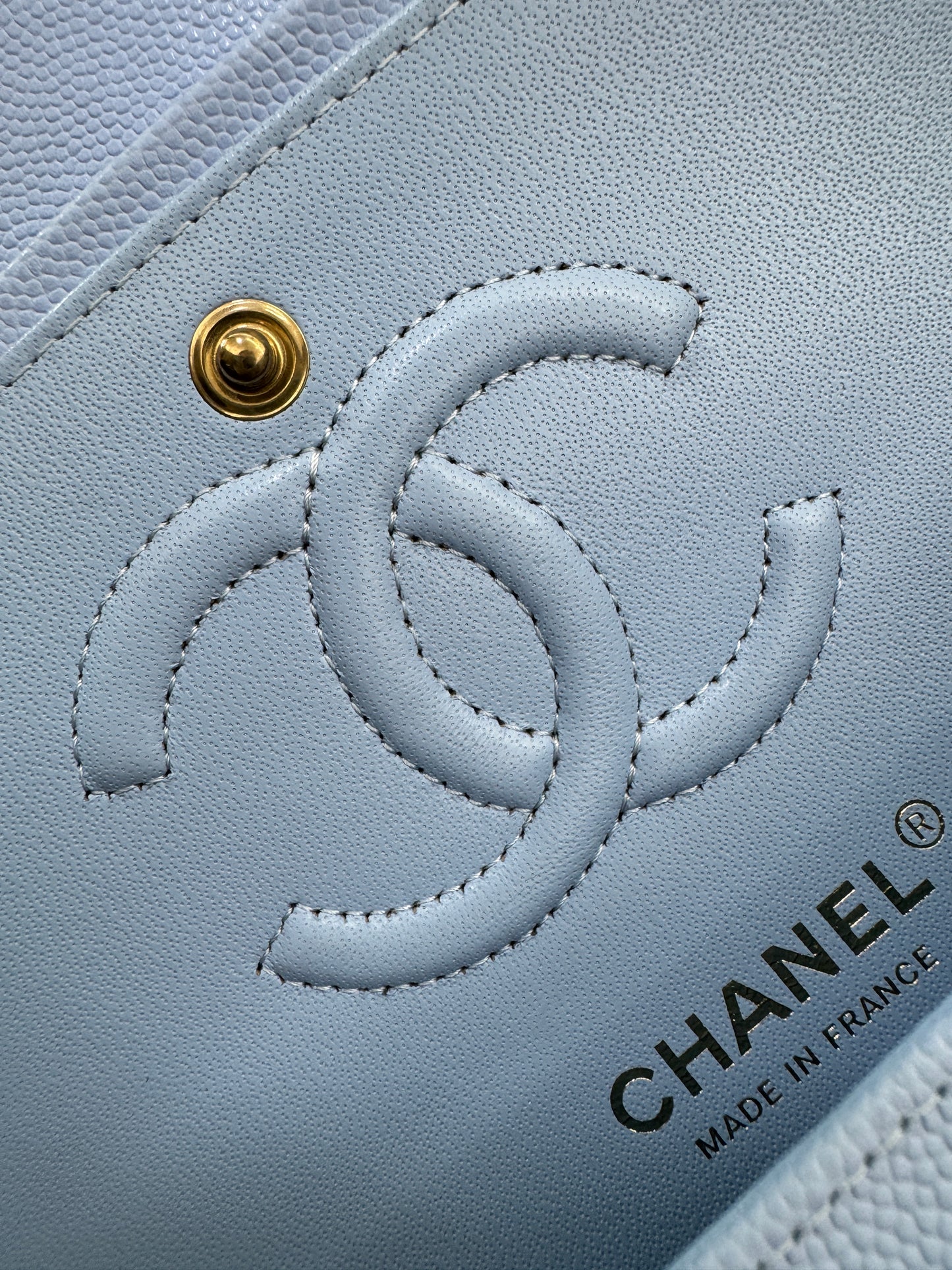 CHANEL CF23 Small 23P粉藍色