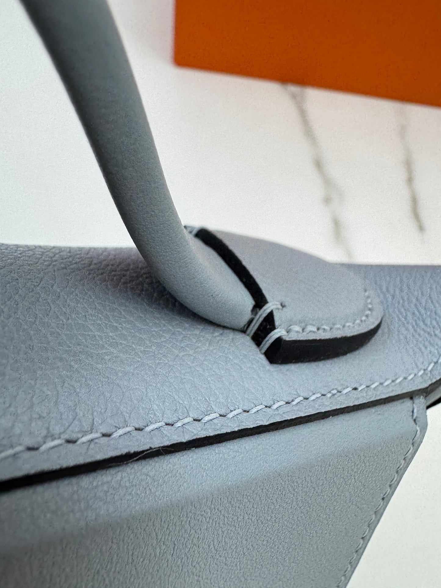 HERMES Mini 2424 木偶灰銀扣 Evercolor Gris Platin PHW