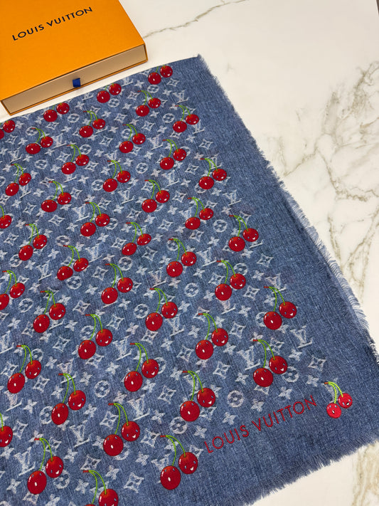 LV X TM 櫻桃 140x140cm 披肩