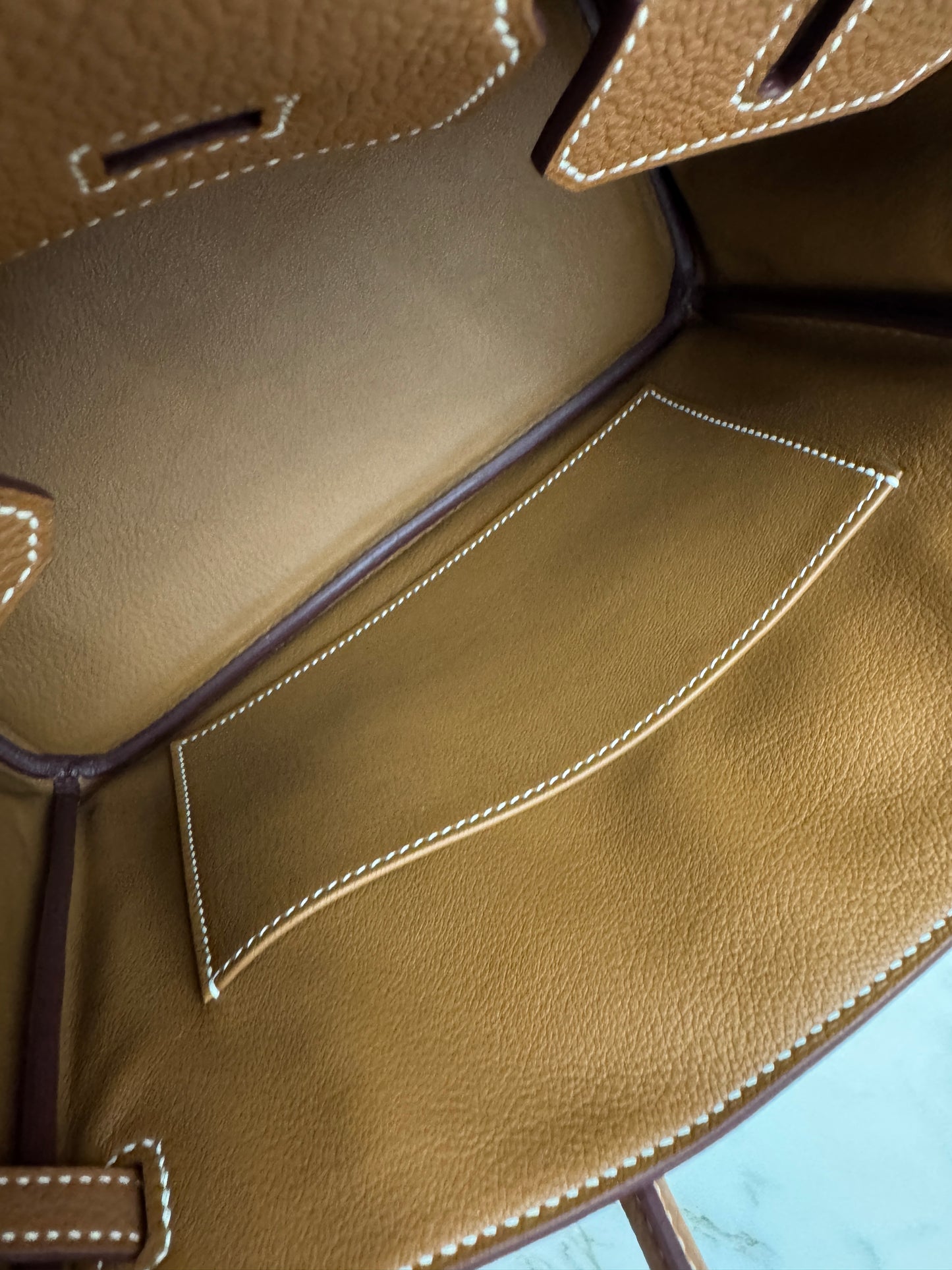 HERMES Birkin 25 金棕色金扣 Togo Gold GHW