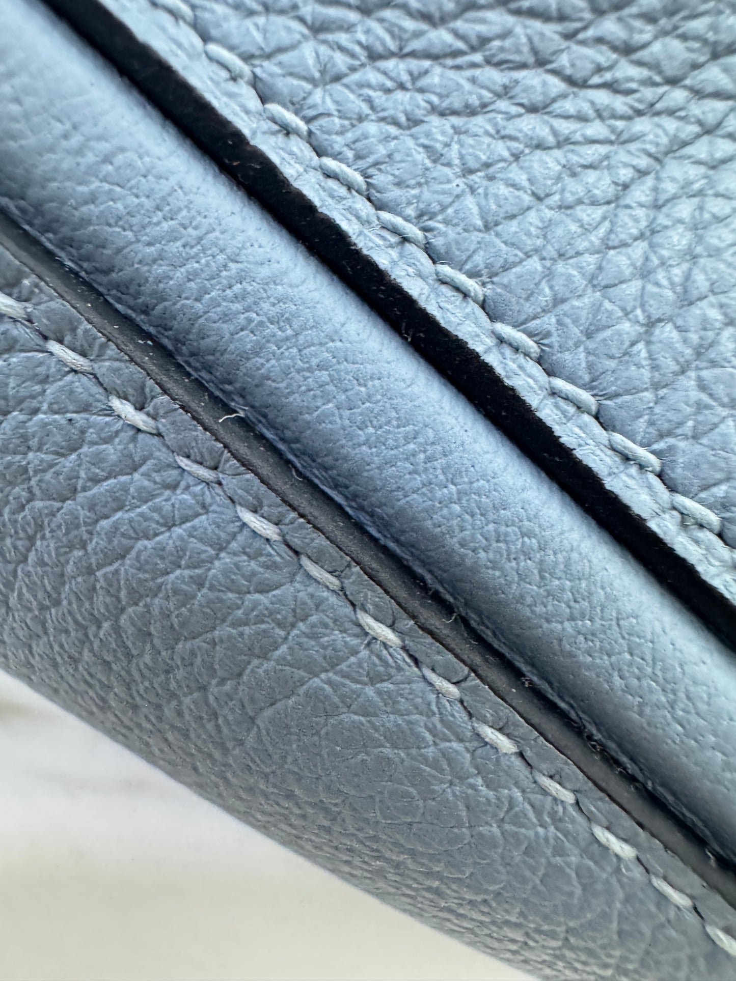 HERMES Mini 2424 亞麻藍銀扣 Evercolor Blue Lin PHW