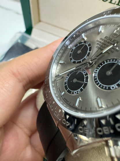 ROLEX Daytona 水泥灰 黑眼 地通拿 碳纖錶帶40mm