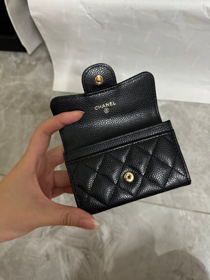 CHANEL 經典CF卡包 黑色牛皮