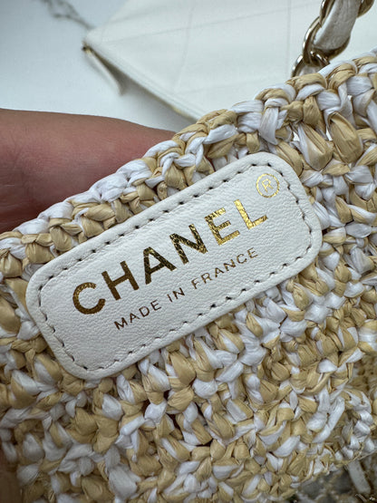 CHANEL 24M Coco Beach 草編沙灘包 Large