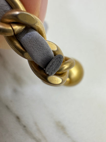 CHANEL Mini CF20 金球 淺灰色