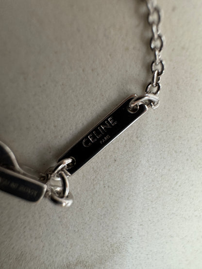 CELINE 凱旋門五花Logo手鏈 銀色