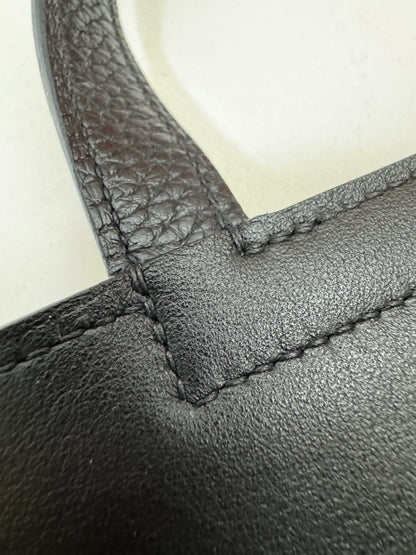 HERMES Halzan 25 黑金 Noir TC GHW