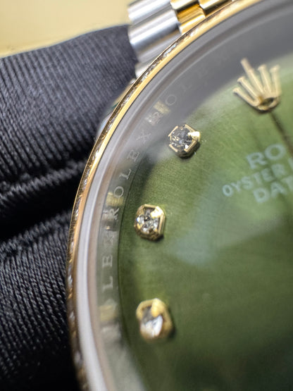 ROLEX Date Just 31mm 橄欖綠鑽圈鑽盤 真鑽版