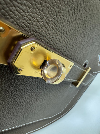 HERMES Jypsiere Mini 大象灰 金扣 evercolor 18 etoupe GHW