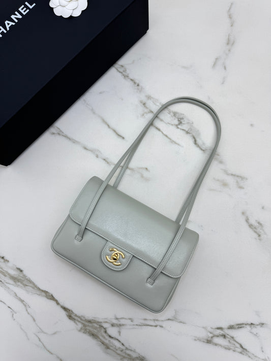 CHANEL Preppy Coco 灰綠色 Small