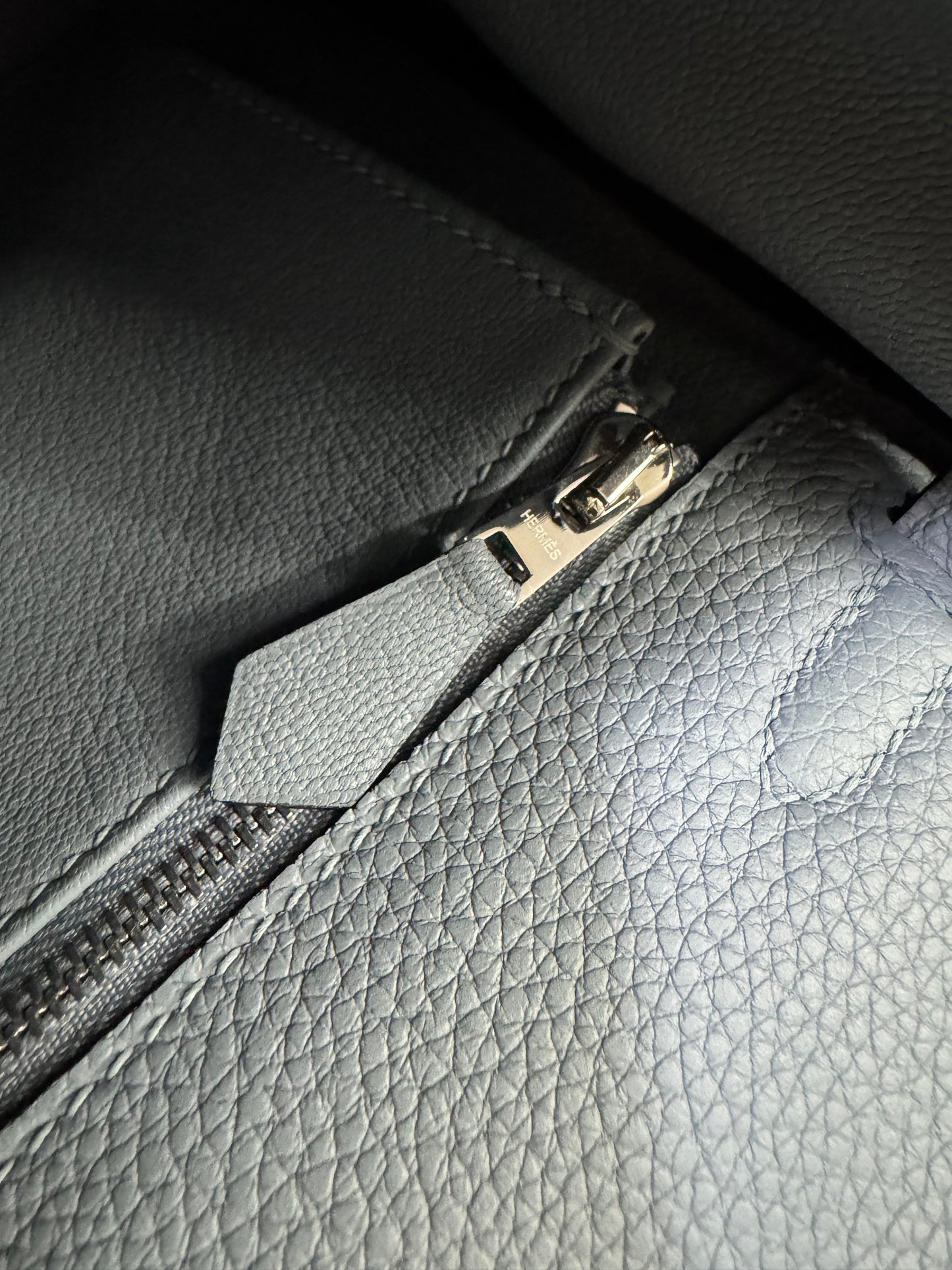 HERMES Kelly 25 亞麻藍 銀扣 內縫 Togo Selier