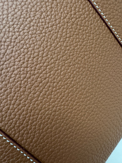 HERMES Garden Party 36 金棕拼風衣灰帆布 Negonda/ Canvas