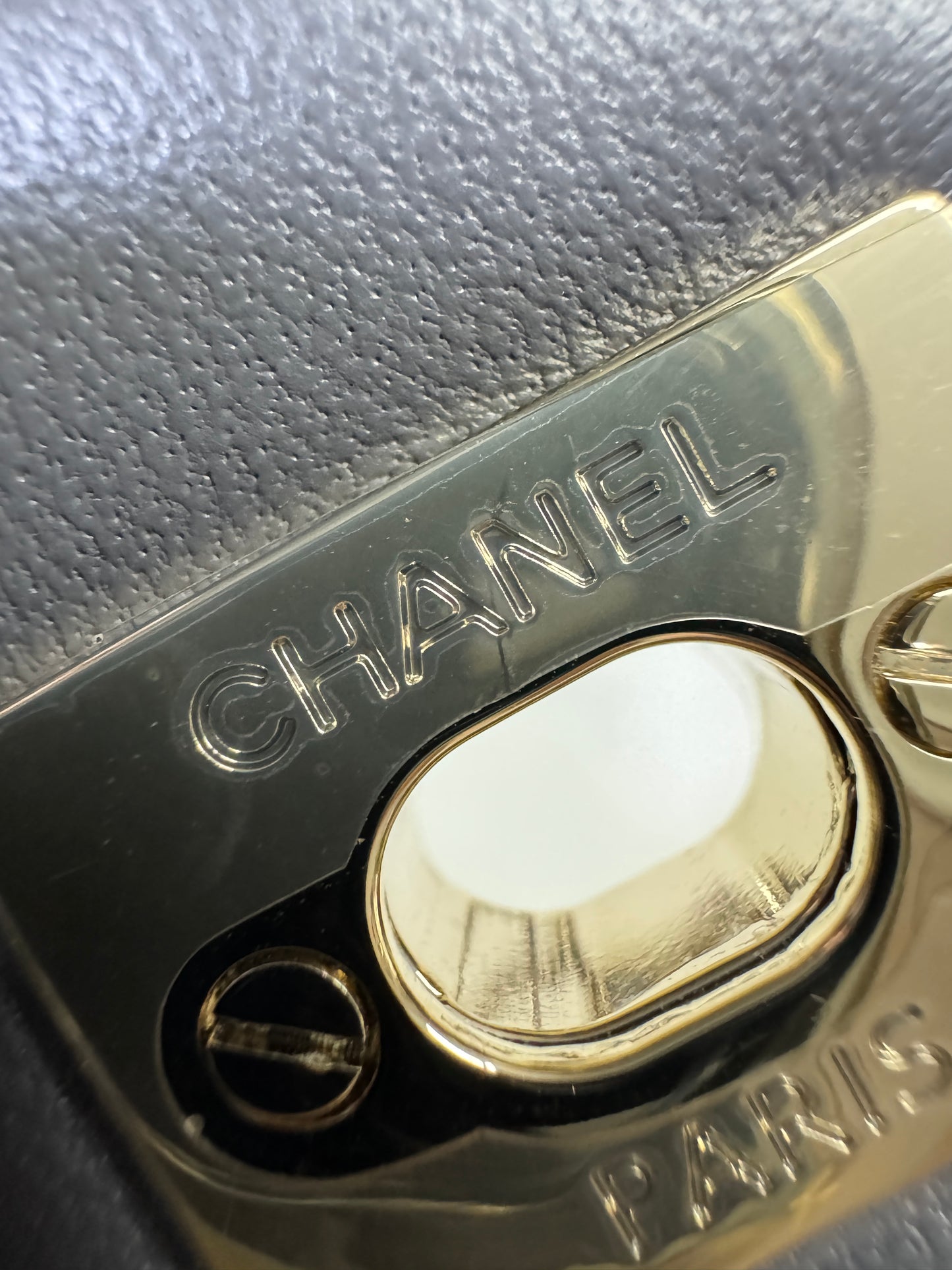CHANEL 23K Mini CF with Top Handle 手柄CF 深灰色羊皮