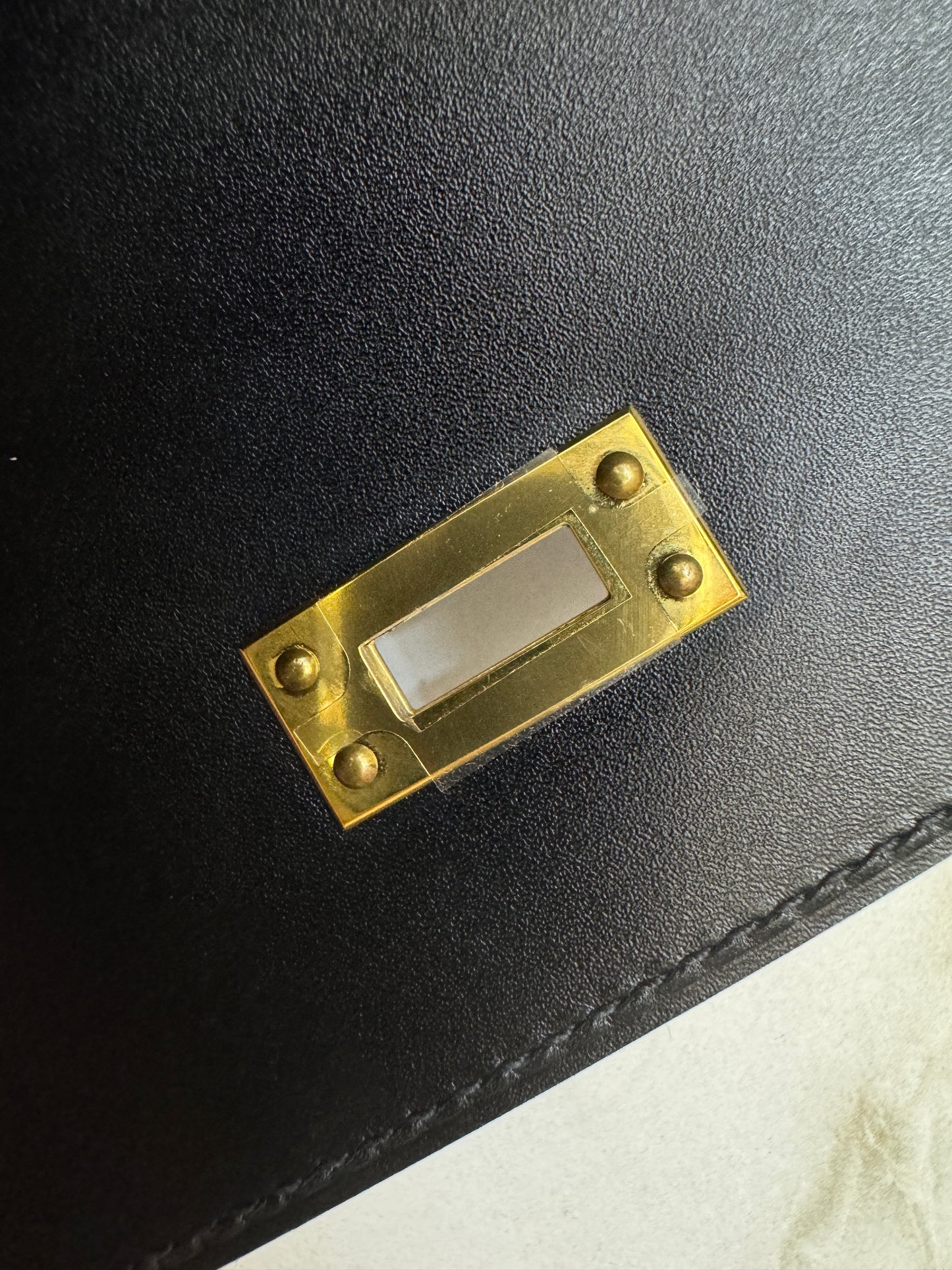 HERMES Mini Kelly I 黑金 Box皮 Kelly Pochette