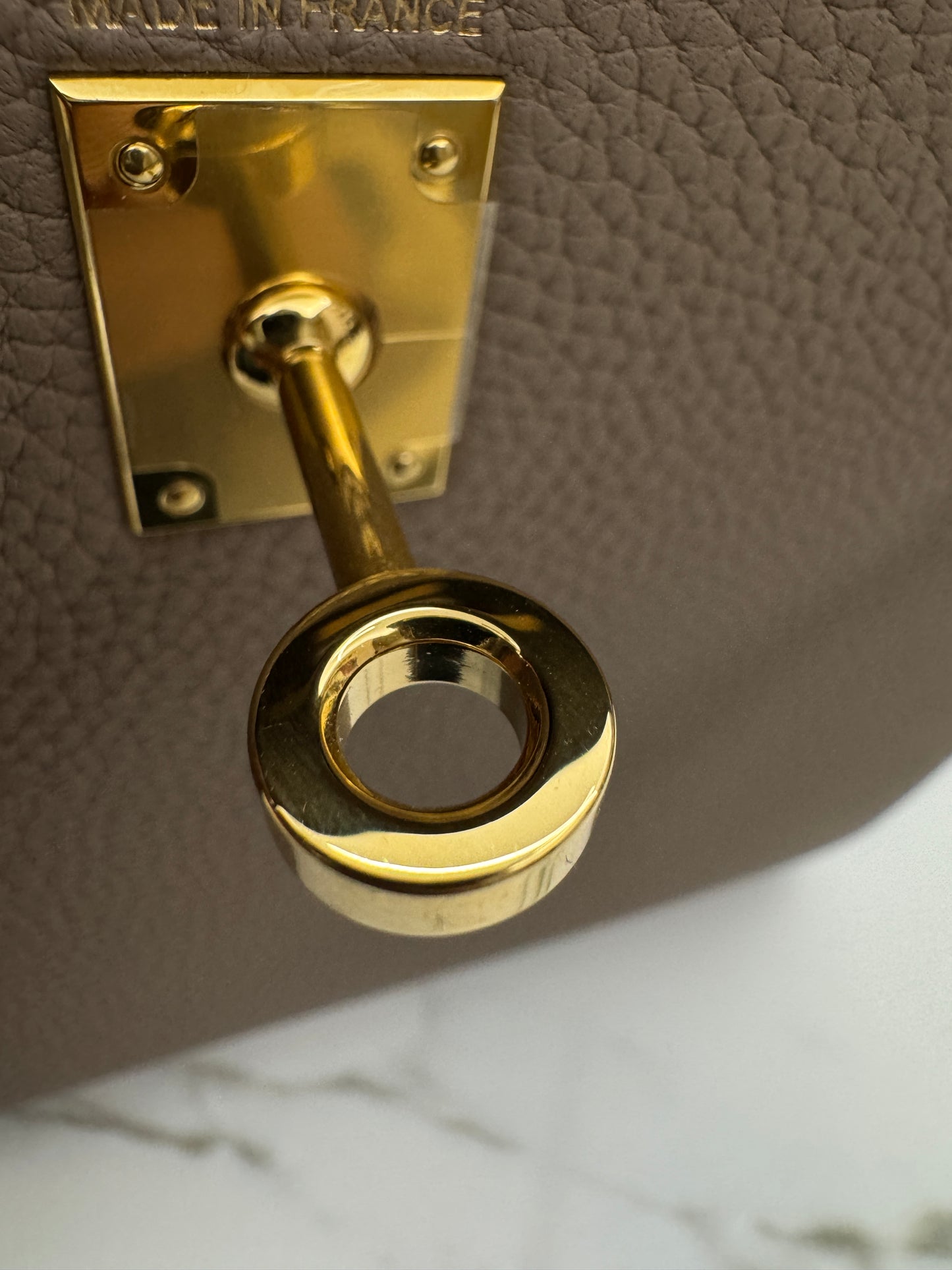 HERMES Kelly 25 斑鳩灰金扣 內縫 Togo 81 Gris Tourterelle GHW