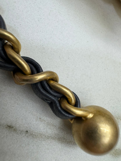 CHANEL 金球 Mini CF20 石墨灰 深灰羊皮