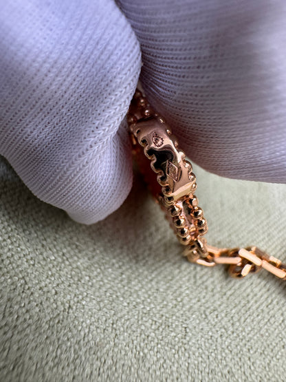 VCA Vintage Alhambra Bracelet 紅玉髓玫瑰金鐳射