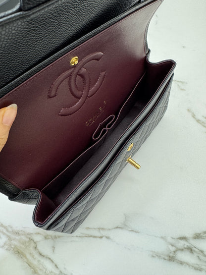 CHANEL CF25 Medium 黑金牛 Black Calfskin GHW