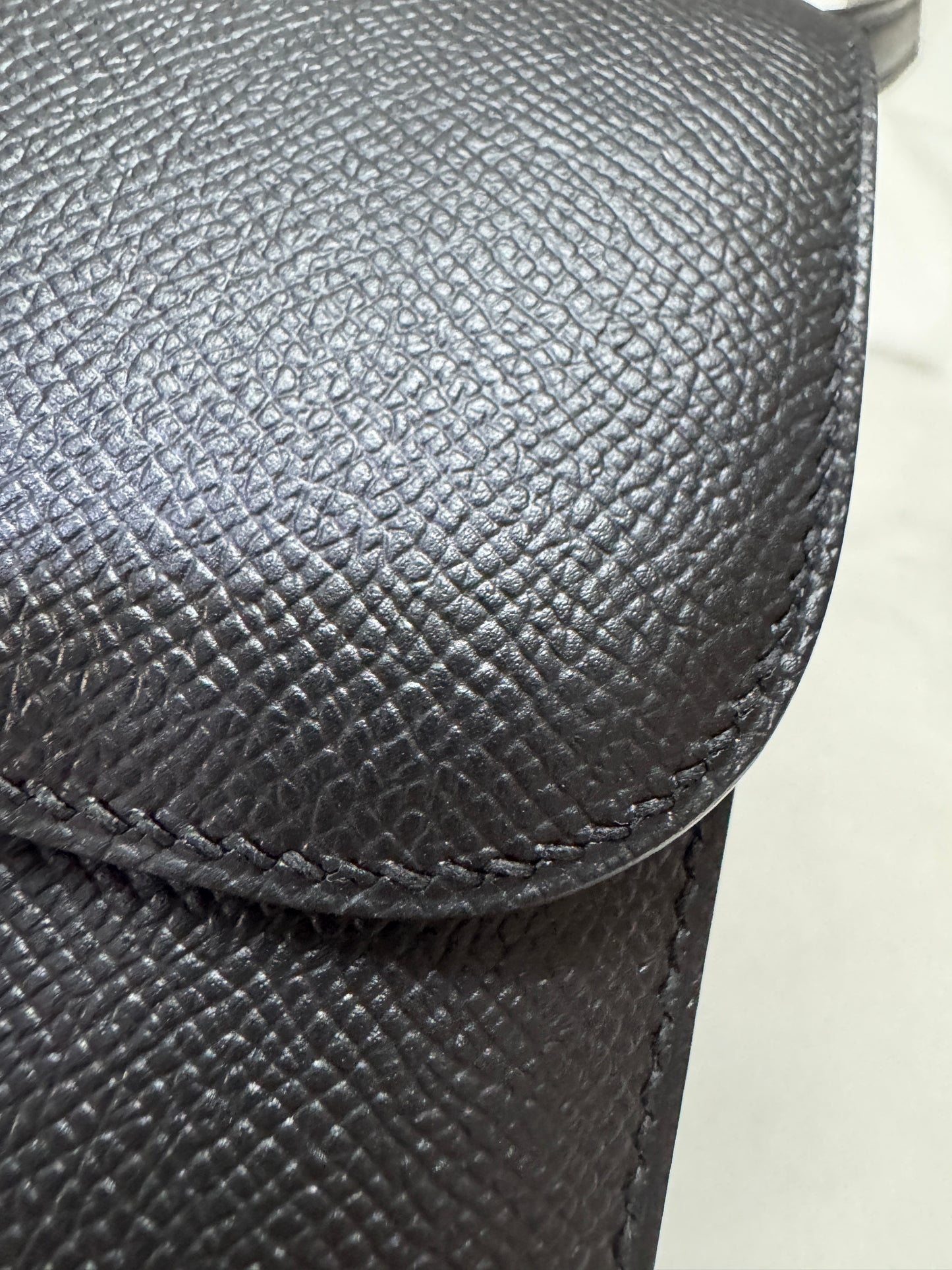 HERMES Mini Constance 新版 附鏡子 黑銀 Epsom PHW