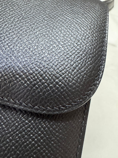 HERMES Mini Constance 新版 附鏡子 黑銀 Epsom PHW