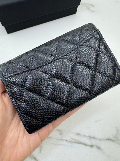 CHANEL CF Cardholder 黑銀牛
