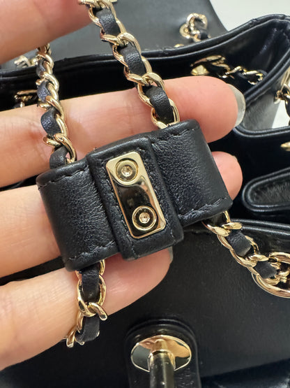 CHANEL Duma 胎牛皮 黑色 Small