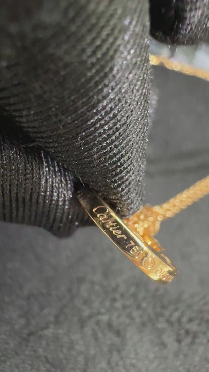 CARTIER Love 小圓餅雙層項鏈 玫瑰金色
